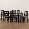 Baxton Studio Verner Sand Upholstered Dark Brown Finished 7-Piece Wood Dining Set 170-10531-10519 - alternate 7